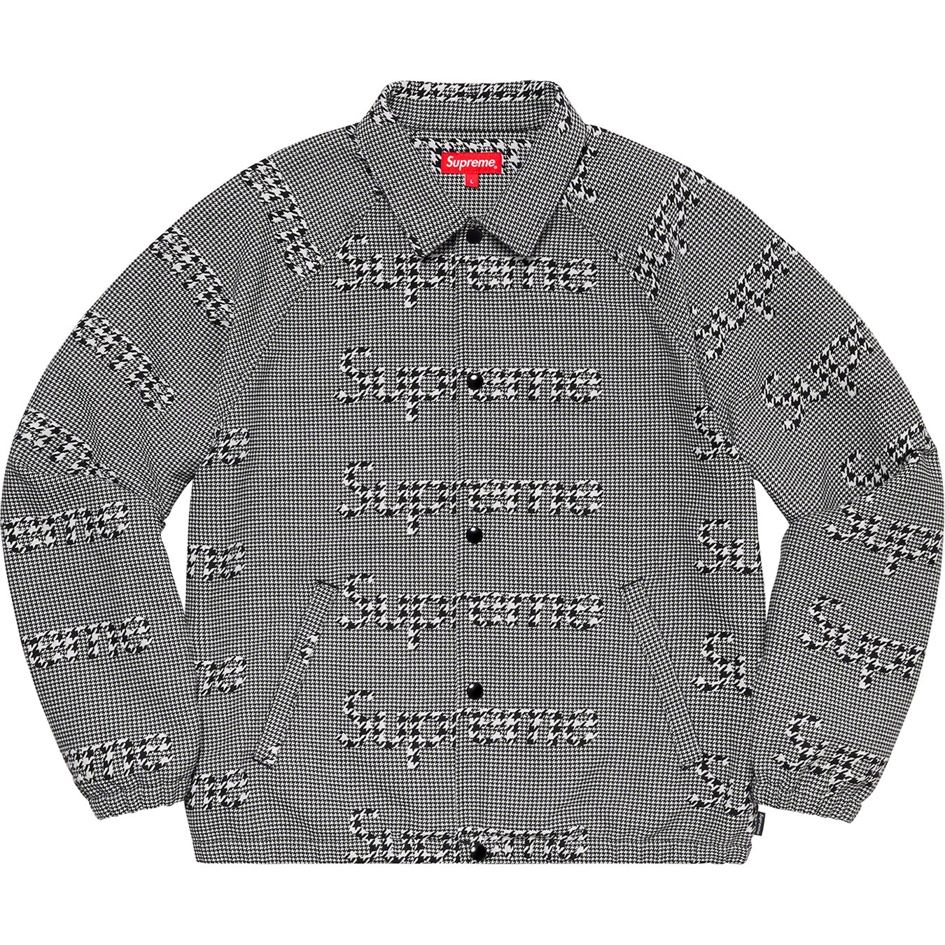 Houndstooth Logos Snap Front Jacket view 8
